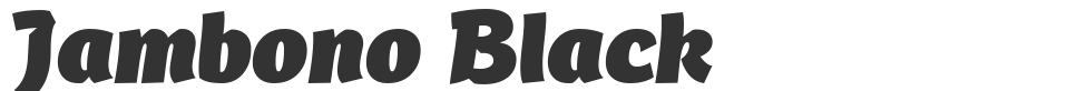 Jambono Black font preview