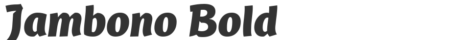 Jambono Bold font preview