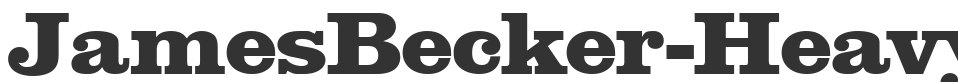 JamesBecker-Heavy font preview
