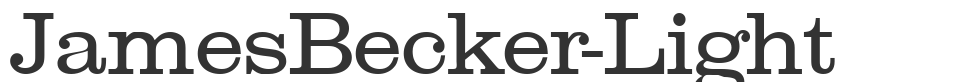 JamesBecker-Light font preview