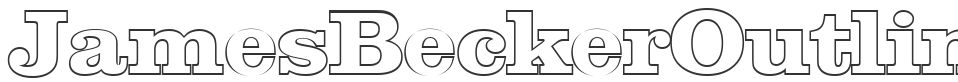 JamesBeckerOutline-ExtraBold font preview