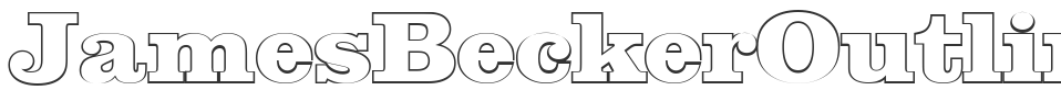 JamesBeckerOutline-Heavy font preview