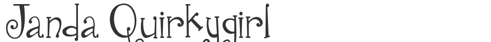 Janda Quirkygirl font preview