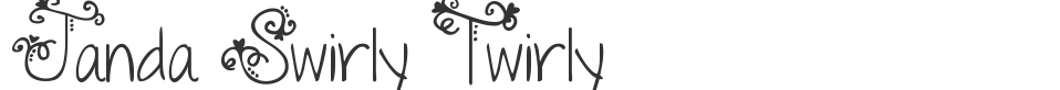 Janda Swirly Twirly font preview