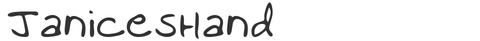 JanicesHand font preview