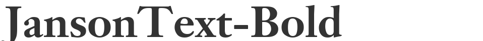 JansonText-Bold font preview
