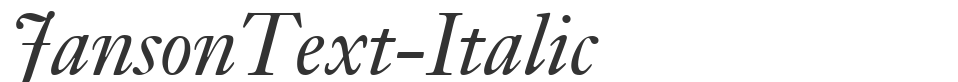 JansonText-Italic font preview
