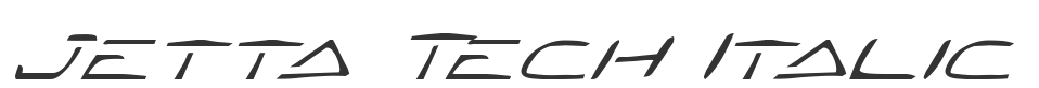 Jetta Tech Italic font preview