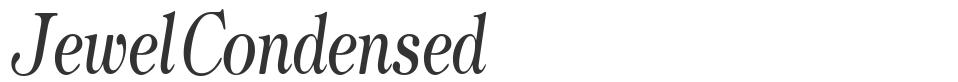 JewelCondensed font preview