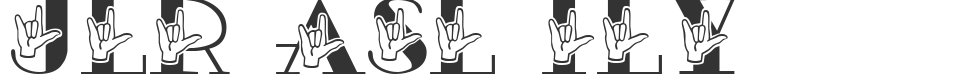 JLR ASL ILY font preview
