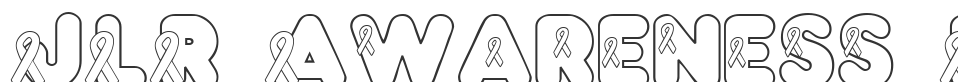 JLR Awareness Ribbons font preview