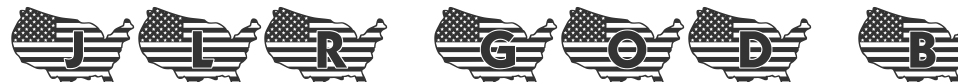 JLR God Bless the USA LSF font preview