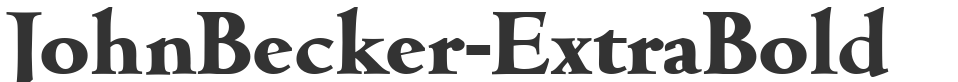 JohnBecker-ExtraBold font preview