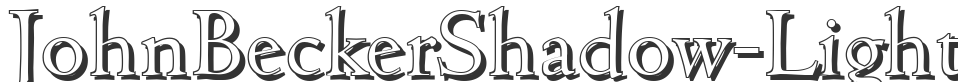 JohnBeckerShadow-Light font preview