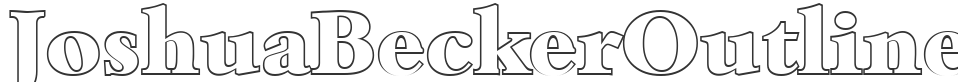 JoshuaBeckerOutline-ExtraBold font preview