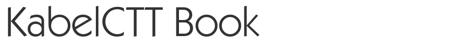 KabelCTT Book font preview