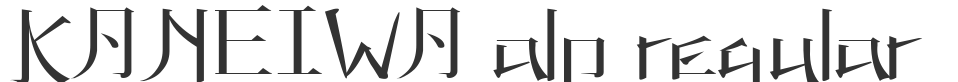 KANEIWA alp regular font preview
