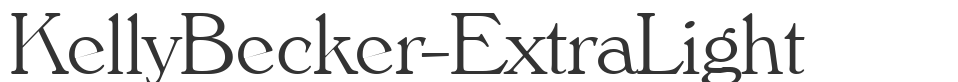 KellyBecker-ExtraLight font preview