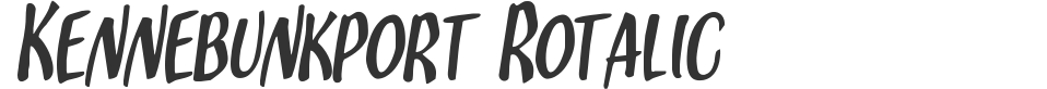 Kennebunkport Rotalic font preview