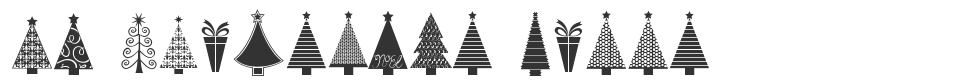 KG Christmas Trees font preview