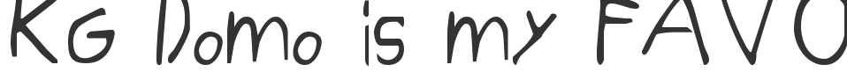 KG Domo is my FAVORITE font preview