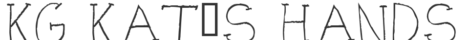 KG KAT'S HANDS font preview
