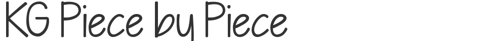 KG Piece by Piece font preview