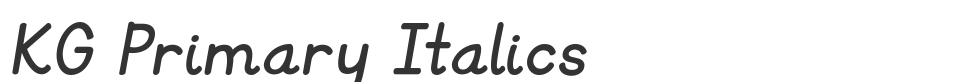 KG Primary Italics font preview
