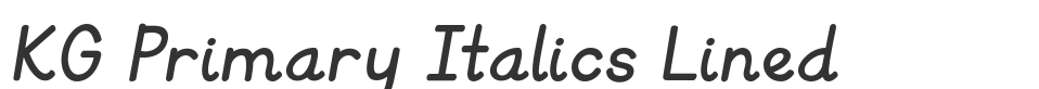 KG Primary Italics Lined font preview