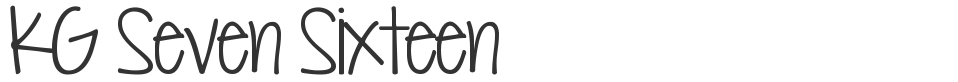 KG Seven Sixteen font preview
