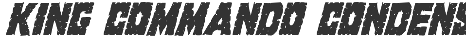 King Commando Condensed Italic font preview