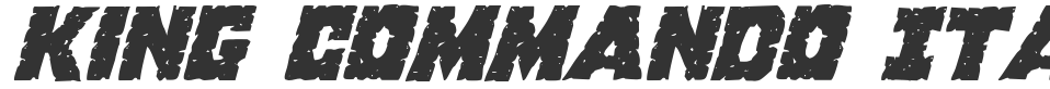 King Commando Italic font preview
