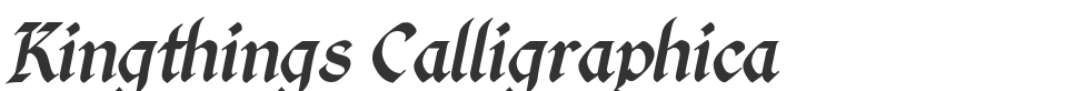 Kingthings Calligraphica font preview