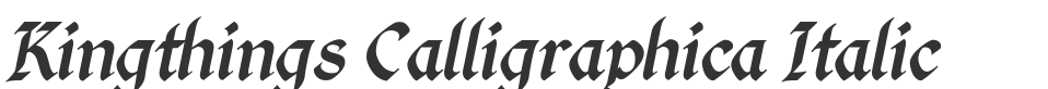 Kingthings Calligraphica Italic font preview