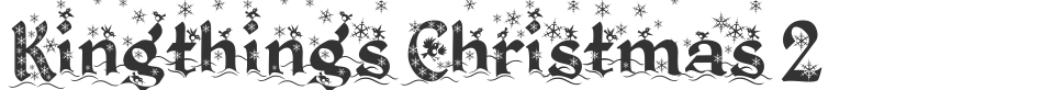 Kingthings Christmas 2 font preview