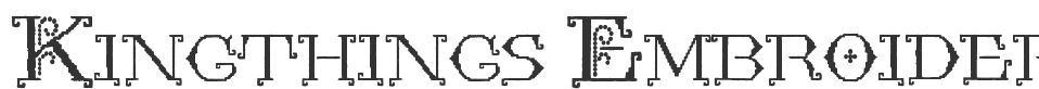 Kingthings Embroidery font preview