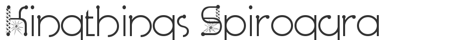 Kingthings Spirogyra  font preview