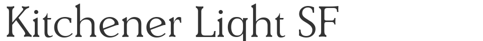 Kitchener Light SF font preview