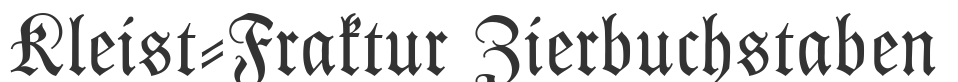 Kleist-Fraktur Zierbuchstaben font preview