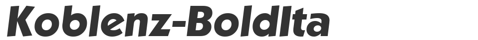 Koblenz-BoldIta font preview