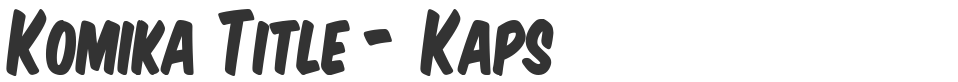 Komika Title - Kaps font preview