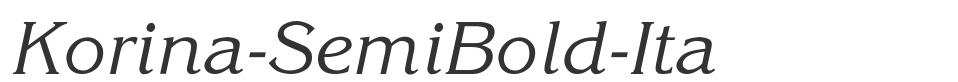 Korina-SemiBold-Ita font preview