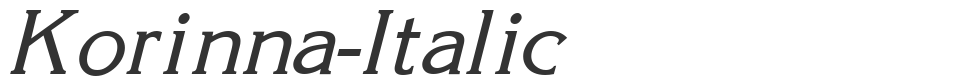 Korinna-Italic font preview