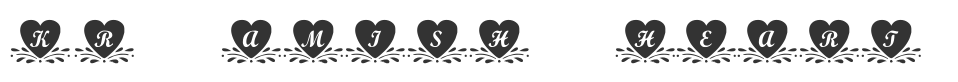 KR Amish Heart font preview