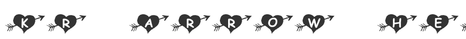 KR Arrow Heart font preview