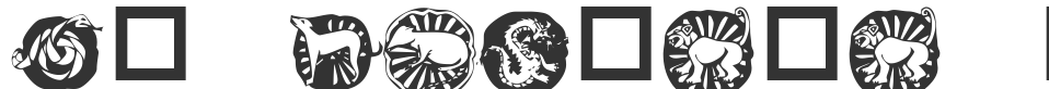 KR Chinese Zodiac font preview