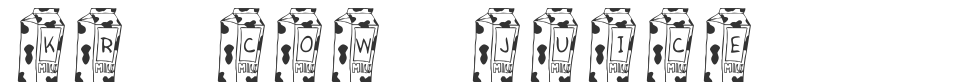 KR Cow Juice font preview