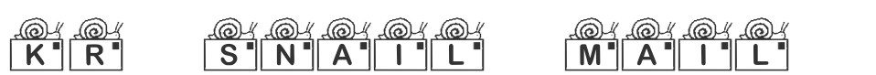 KR Snail Mail font preview