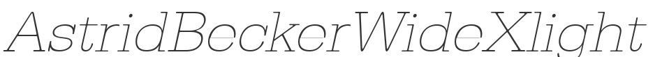 AstridBeckerWideXlight font preview