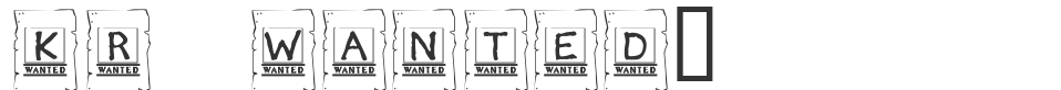 KR Wanted! font preview